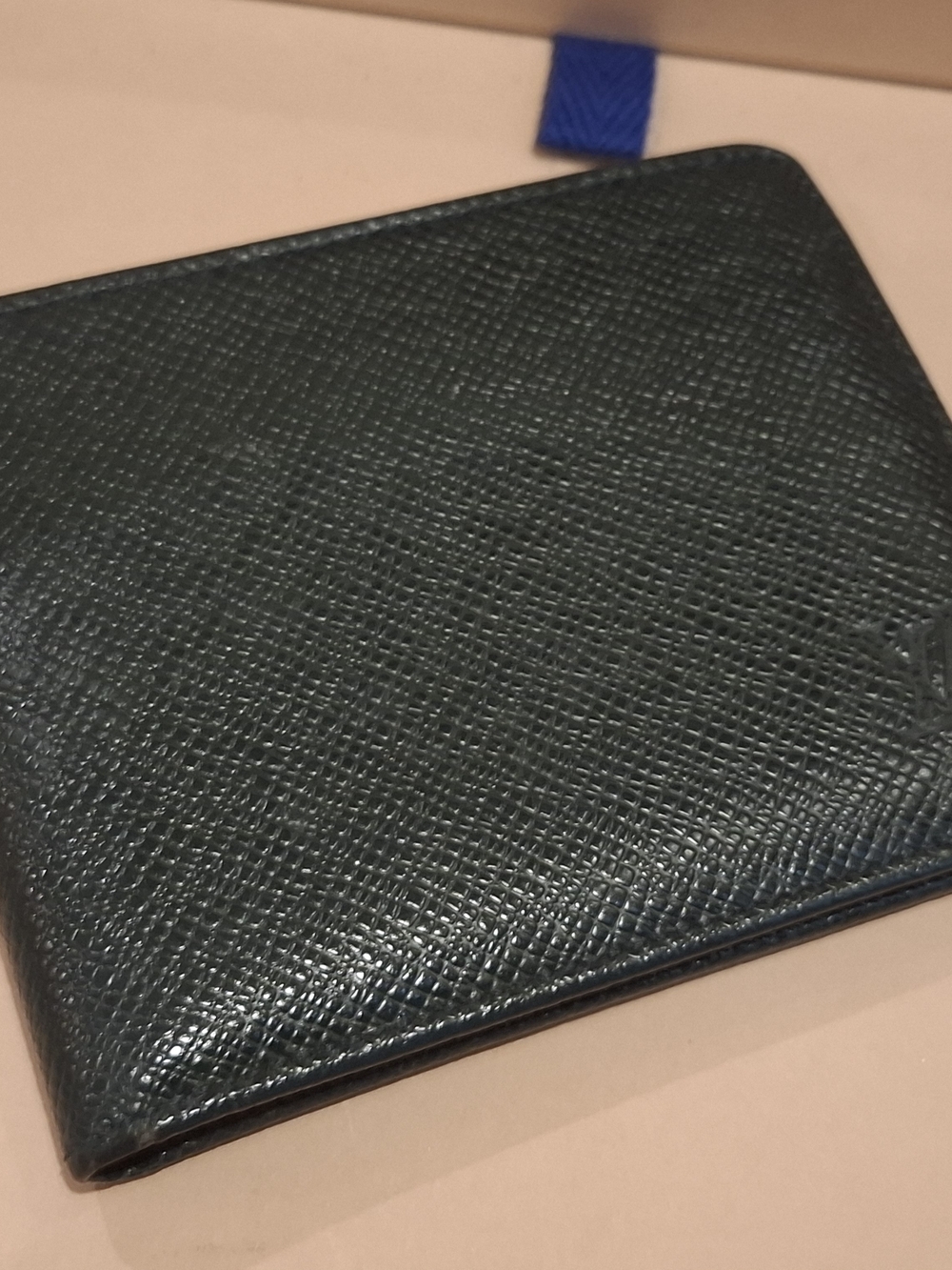 LOUIS VUITTON GREEN Leather Bifold Wallet